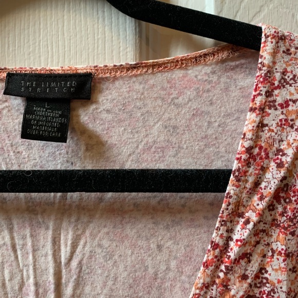 Limited Pink Floral and Lace Wrap Shirt Size L - Picture 3 of 4